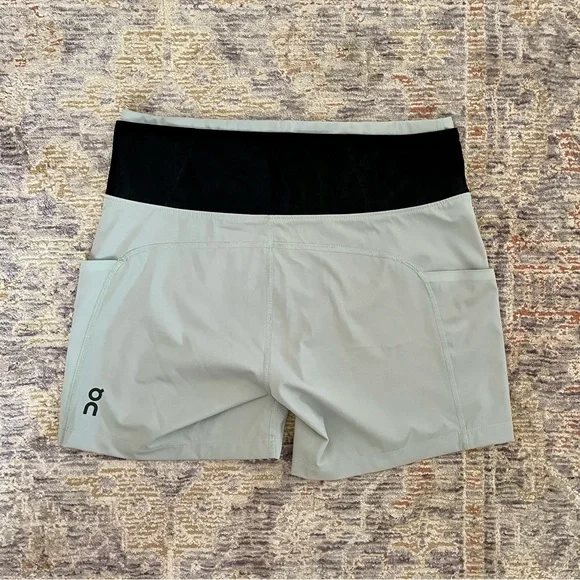 On Running Women's Mint and Black Sprinter Bike Shorts - Picture 4 of 6